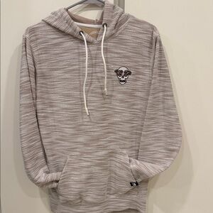 Men's Beige Hoodie with Skull Design